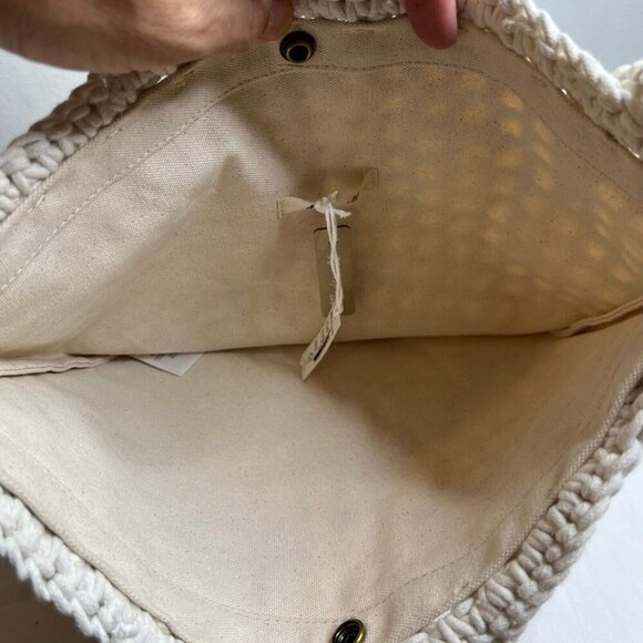 Madewell Womens Crocheted Shoulder Bag Antique Cream AH772 - Picture 4 of 5